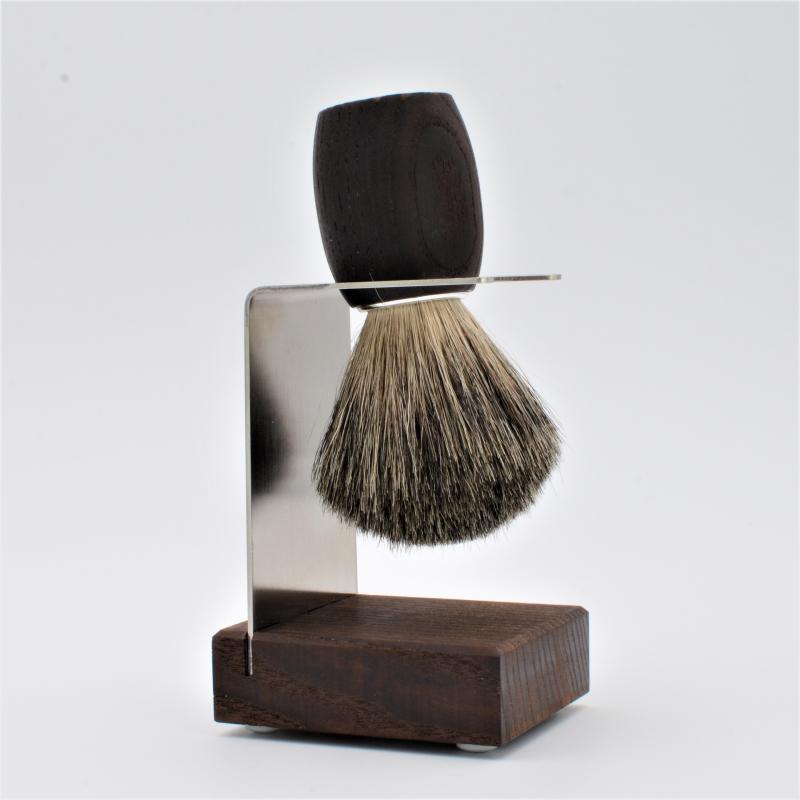 Ensemble blaireau & porte-blaireau en thermobois - Produits bio et zéro déchet près de Caen Image Ensemble blaireau & porte-blaireau en thermobois