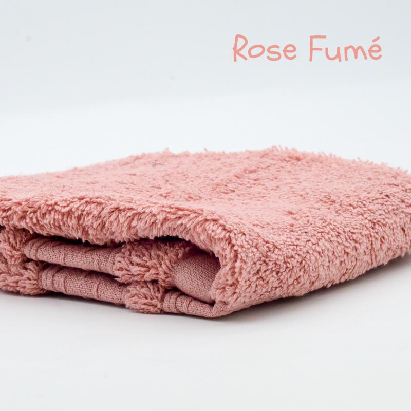 Serviette de toilette en coton biologique_rose fumé