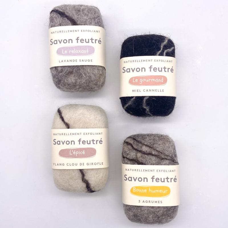 Savon feutré fabriqué à la main en Normandie