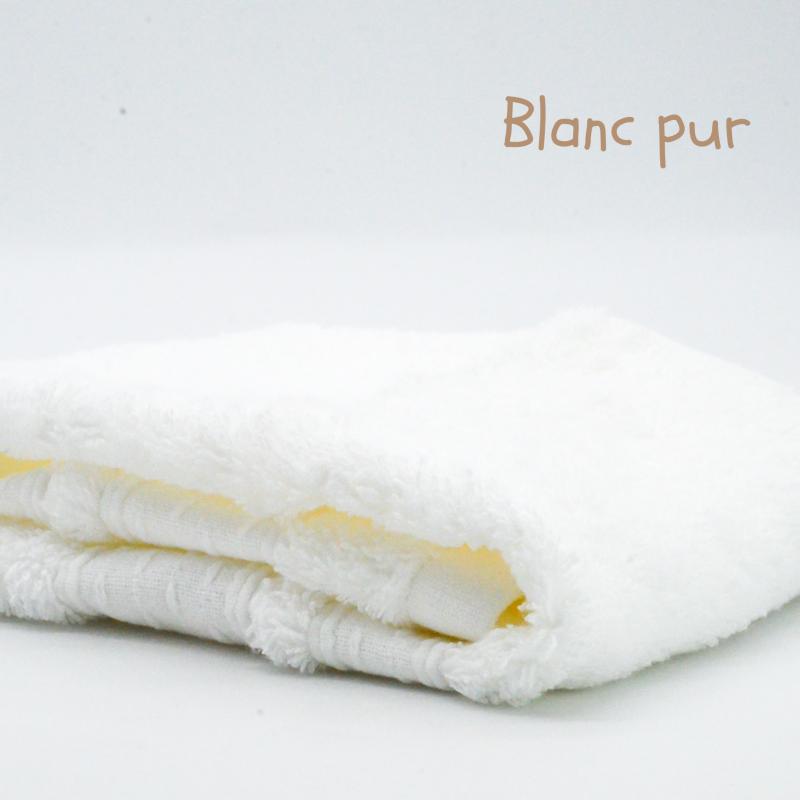 Serviette de toilette en coton biologique_blanc pur