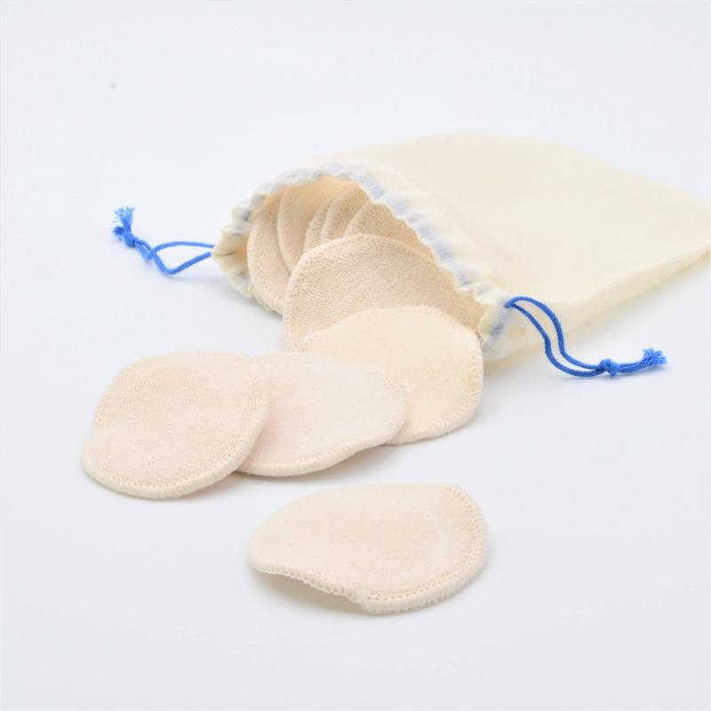Lot de 10 mini-disques démaquillants et son sac en coton bio - Produits bio et zéro déchet près de Caen Image Lot de 10 mini-disques démaquillants et son sac en coton bio