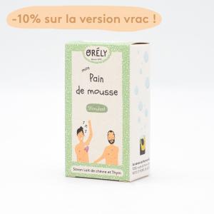 Savon stimulant (lait de chèvre et thym) - produits zéro déchet en Normandie