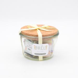 Bocal en verre & 6 minis savons - produits zéro déchet et certifiés bio