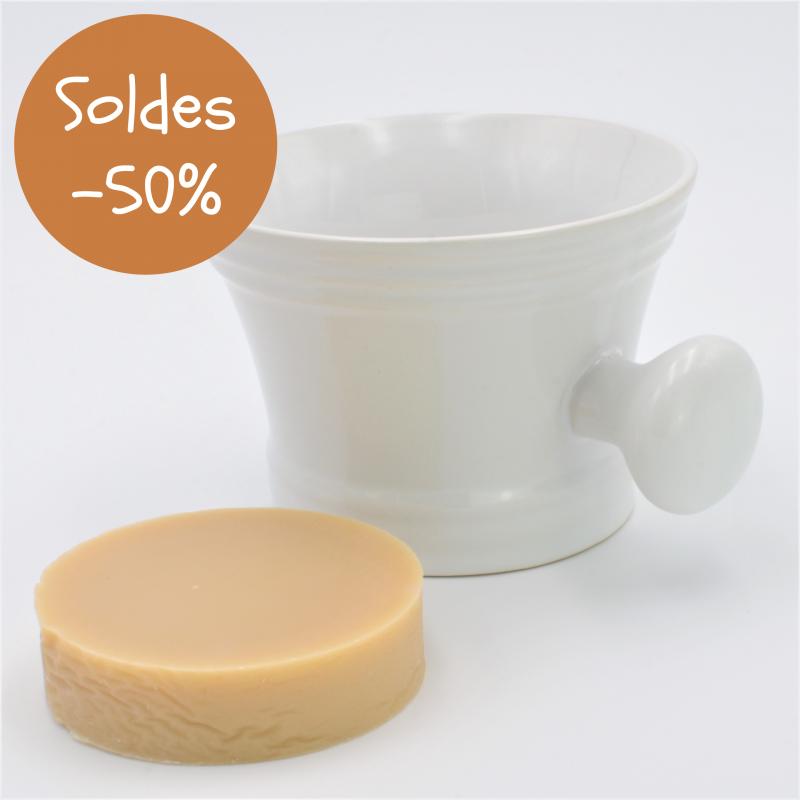 Porte-savon de rasage en céramique - Produits bio et zéro déchet près de Caen Image Porte-savon de rasage en céramique