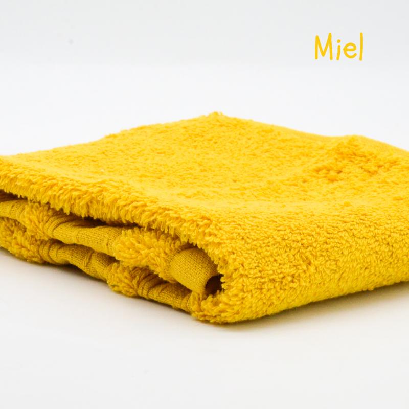 Serviette de toilette en coton biologique_miel