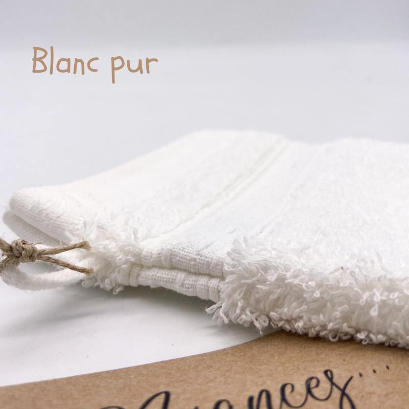 gant de toilette en coton biologique_blanc pur