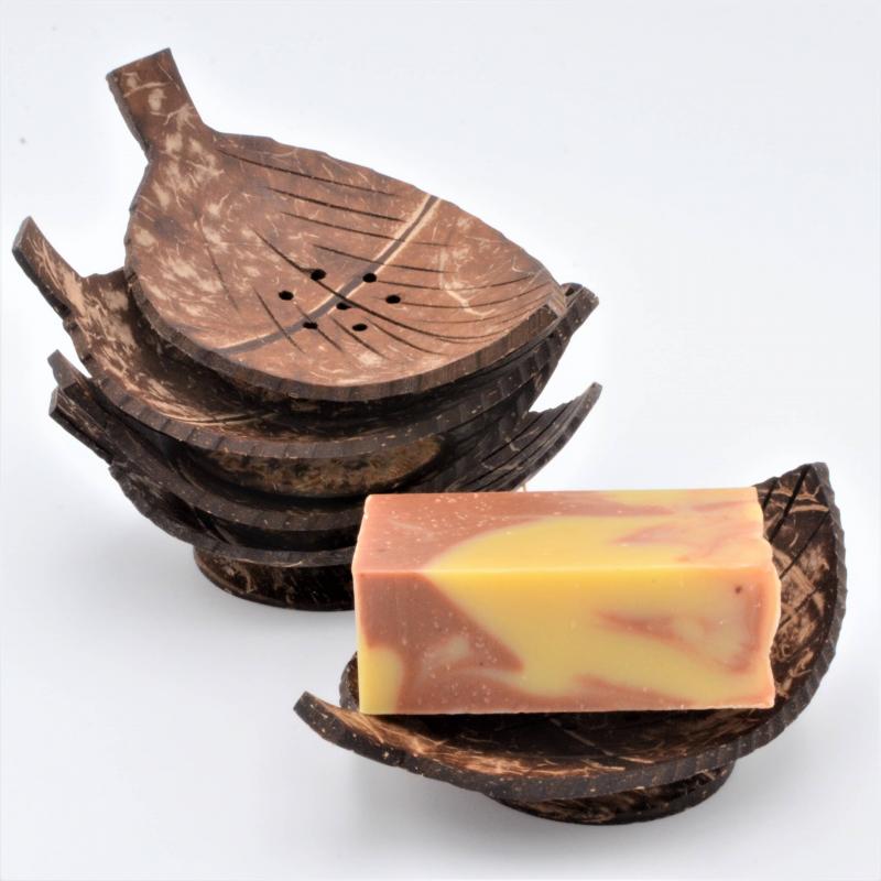 Porte savon coco feuille en Normandie